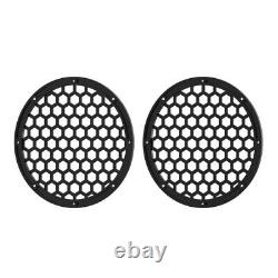 Black CNC Aluminum HEX 8 inch Metal Speaker Grills For Harley Tour Pack Pak
