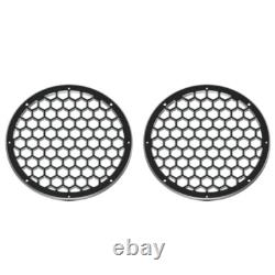 Black CNC Aluminum HEX 8 inch Metal Speaker Grills For Harley Tour Pack Pak