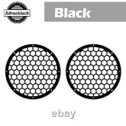 Black CNC Aluminum HEX 8 inch Metal Speaker Grills For Harley Tour Pack Pak