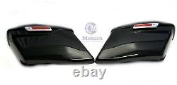 Black CVO Extended Stretched Bag with 6x9 Speaker Lids for 2014 UP Harley Touring