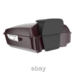 Black Cherry Chopped Tour Pack Pak Luggage Fits 1997+ Harley Davidson Touring