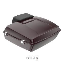 Black Cherry Chopped Tour Pack Pak Luggage Fits 1997+ Harley Davidson Touring