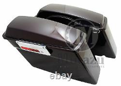 Black Cherry Complete Hard Touring Saddlebags for Harley Touring Models FLH FLT