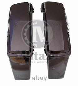 Black Cherry Complete Hard Touring Saddlebags for Harley Touring Models FLH FLT