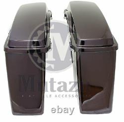 Black Cherry Complete Hard Touring Saddlebags for Harley Touring Models FLH FLT