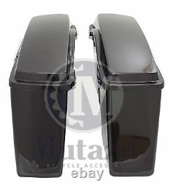 Black Cherry Complete Hard Touring Saddlebags for Harley Touring Models FLH FLT