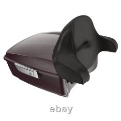 Black Cherry King Tour Pack Pak For 97+ Harley Touring FLHR FLHXS FLTRX