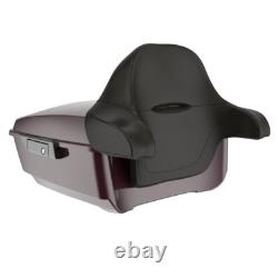 Black Cherry King Tour Pak Pack Trunk Luggage Black Hinges & Latch For Harley