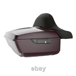 Black Cherry King Tour Pak Pack Trunk Luggage Black Hinges & Latch For Harley