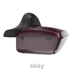 Black Cherry King Tour Pak Pack Trunk Luggage Black Hinges & Latch For Harley