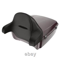 Black Cherry King Tour Pak Pack Trunk Luggage Black Hinges & Latch For Harley