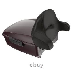 Black Cherry King Tour Pak Pack Trunk Luggage Black Hinges & Latch For Harley