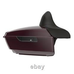Black Cherry King Tour Pak Pack Trunk Luggage Black Hinges & Latch For Harley