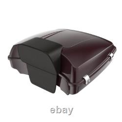 Black Cherry Razor Tour Pack Pak Trunk Fits 1997+ Harley FLHR FLHXS FLTRX