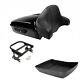 Black Chopped Pack Trunk Backrest Mount Fit For Harley Tour Pak Touring 97-2008