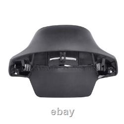 Black Chopped Pack Trunk Backrest Mount Fit For Harley Tour Pak Touring 97-2008