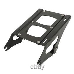Black Chopped Pack Trunk Mount Rack Fit For Harley Tour Pak Road King 2014-2022