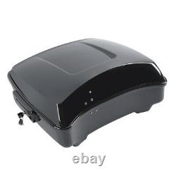 Black Chopped Pack Trunk Mount Rack Fit For Harley Tour Pak Touring 09-13 Black