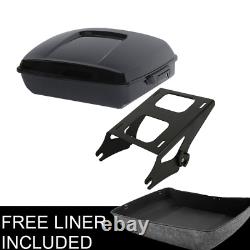 Black Chopped Pack Trunk Mount Rack Fit For Harley Tour Pak Touring 2014-2022 15