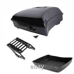 Black Chopped Pack Trunk Mount Rack Fit For Harley Tour Pak Touring 2014-2022 US