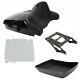 Black Chopped Pack Trunk Pad Mount Plate Fit For Harley Tour Pak Touring 2014-22