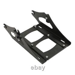 Black Chopped Pack Trunk Pad Mount Plate Fit For Harley Tour Pak Touring 2014-23