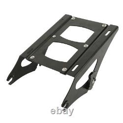 Black Chopped Pack Trunk Pad Mount Rack Fit For Harley Tour Pak Touring 14-Up US