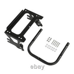 Black Chopped Pack Trunk Pad Mount Rack Fit For Harley Tour Pak Touring 97-08 06