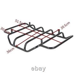 Black Chopped Pack Trunk Pad Rack Fit For Harley Tour-Pak Electra Glide 14-2022