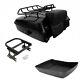 Black Chopped Pack Trunk Pad Rack Fit For Harley Tour Pak Road King 1997-2008 Us