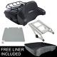 Black Chopped Pack Trunk Pad Rack Plate Fit For Harley Tour Pak Touring 2014-up