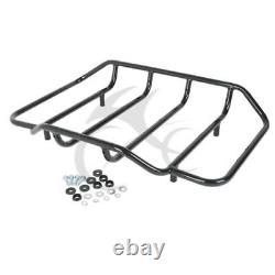 Black Chopped Pack Trunk Pad Rack Plate Fit For Harley Tour Pak Touring 2014-Up