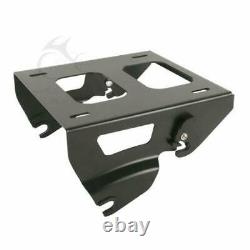 Black Chopped Pack Trunk Rack Solo Mount Fit For Harley Tour Pak Touring 2014-22