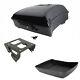Black Chopped Pack Trunk Solo Mount Rack Fit For Harley Tour Pak Road King 14-22