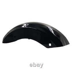 Black Chopped Saddlebags Rear Fender for Harley Touring 2009-2024 Carbon Steel