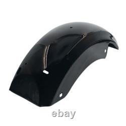 Black Chopped Saddlebags Rear Fender for Harley Touring 2009-2024 Carbon Steel