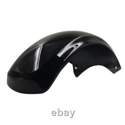 Black Chopped Saddlebags Rear Fender for Harley Touring 2009-2024 Carbon Steel