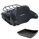 Black Chopped Trunk Backrest Luggage Rack Fit For Harley Tour-pak Touring 14-22