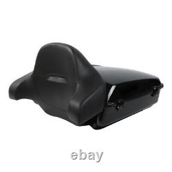 Black Chopped Trunk Backrest Mount Fit For Harley Tour Pak Electra Glide 2014-22