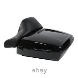 Black Chopped Trunk Backrest Mount Fit For Harley Tour Pak Electra Glide 2014-22