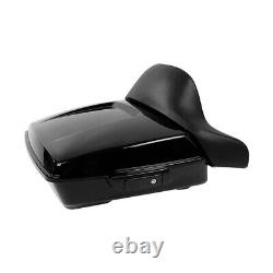 Black Chopped Trunk Backrest Mount Fit For Harley Tour Pak Electra Glide 2014-22