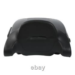 Black Chopped Trunk Backrest Mount Fit For Harley Tour Pak Electra Glide 2014-22