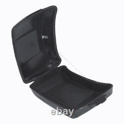 Black Chopped Trunk Backrest Mount Fit For Harley Tour Pak Electra Glide 2014-22