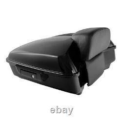 Black Chopped Trunk Backrest Mount Fit For Harley Tour Pak Road Glide FLTR 97-08