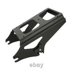 Black Chopped Trunk Backrest Mounting Rack Fit For Harley Tour Pak Touring 09-13