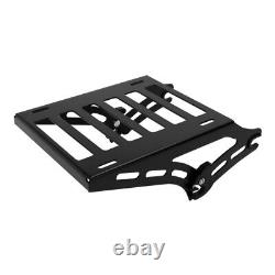 Black Chopped Trunk Backrest Mounting Rack Fit For Harley Tour Pak Touring 14-22