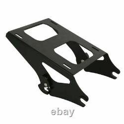 Black Chopped Trunk Backrest Rack Fit For Harley Tour Pak Touring FLHX 2014-2022