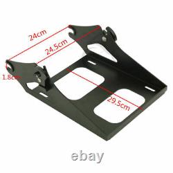 Black Chopped Trunk Backrest Rack Fit For Harley Tour Pak Touring FLHX 2014-2022