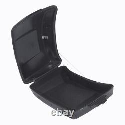 Black Chopped Trunk Backrest Top Rack Fit For Harley Road Glide Tour Pak 2014-22