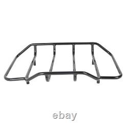 Black Chopped Trunk Backrest Top Rack Fit For Harley Road Glide Tour Pak 2014-22